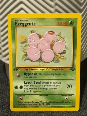 Pokemon Exeggcute, Vintage Card, 1999, 96, 98, Collectible, Fan Favorite